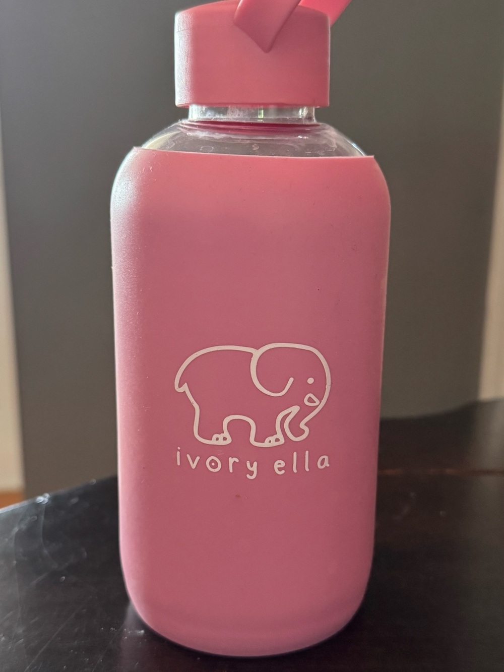 ivory ella Pink Water Bottle with Silicone Sleeve and Carry Loop